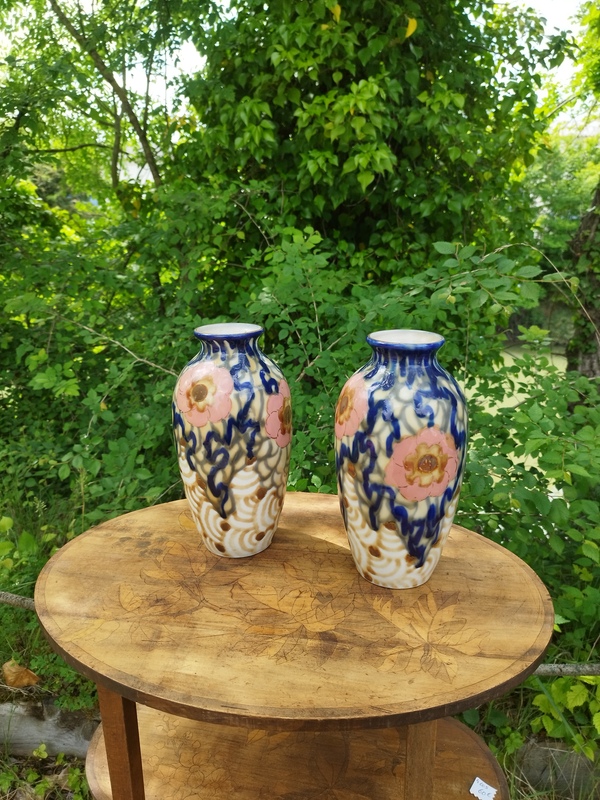 Paire de vases art déco Camille Tharaud 