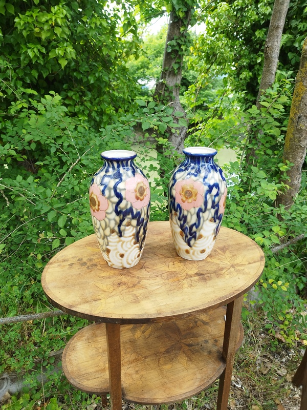 Paire de vases art déco Camille Tharaud 