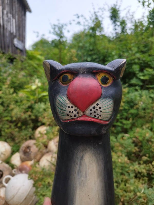 Panthere et tigre sculptés bois 