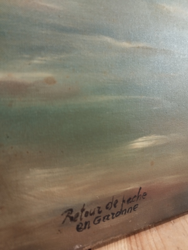 Peinture marine huile sur toile 1988