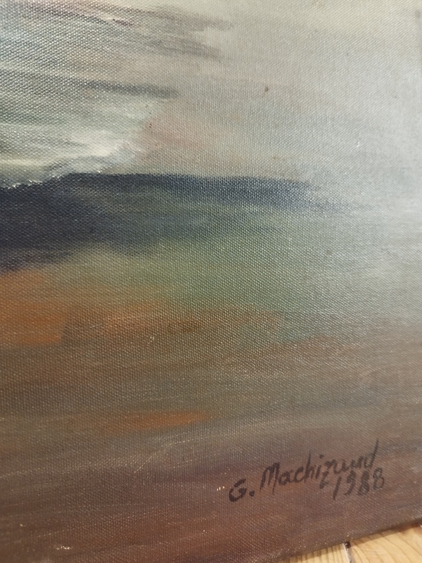 Peinture marine huile sur toile 1988