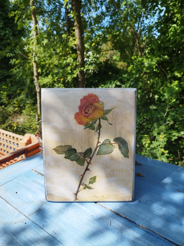 Peinture sur bois Roses