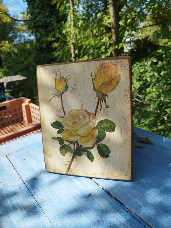 Peinture sur bois Roses