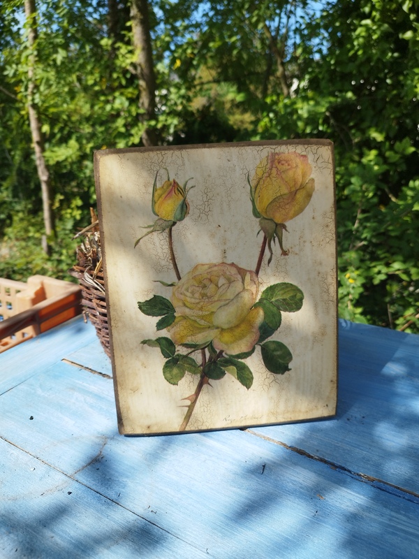 Peinture sur bois Roses