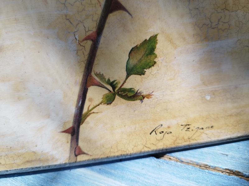 Peinture sur bois Roses