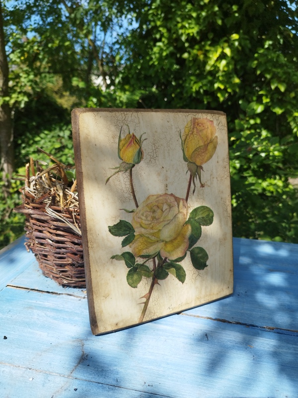 Peinture sur bois Roses