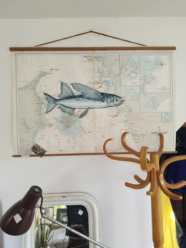 Peintures sur cartes marines 