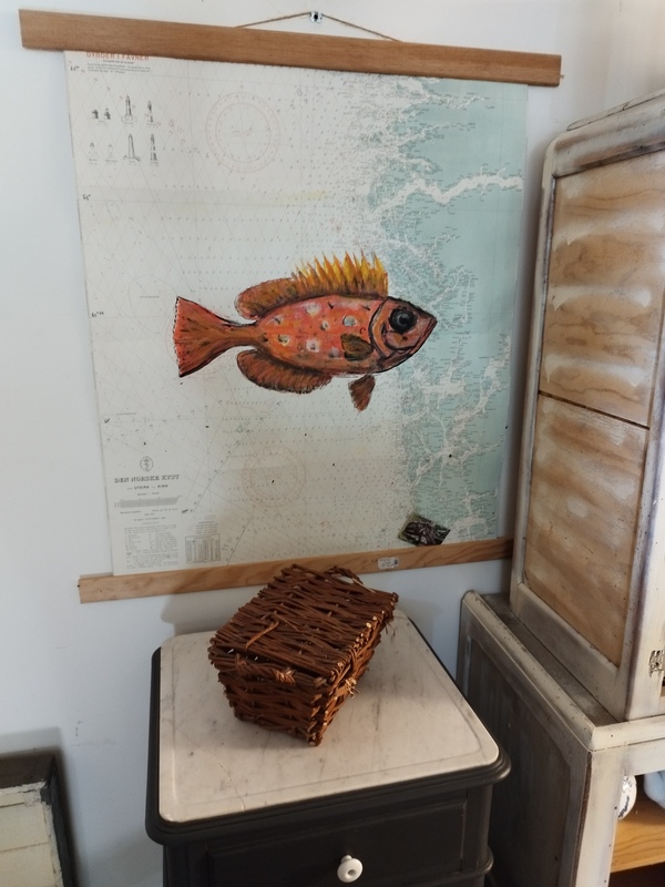 Peintures sur cartes marines