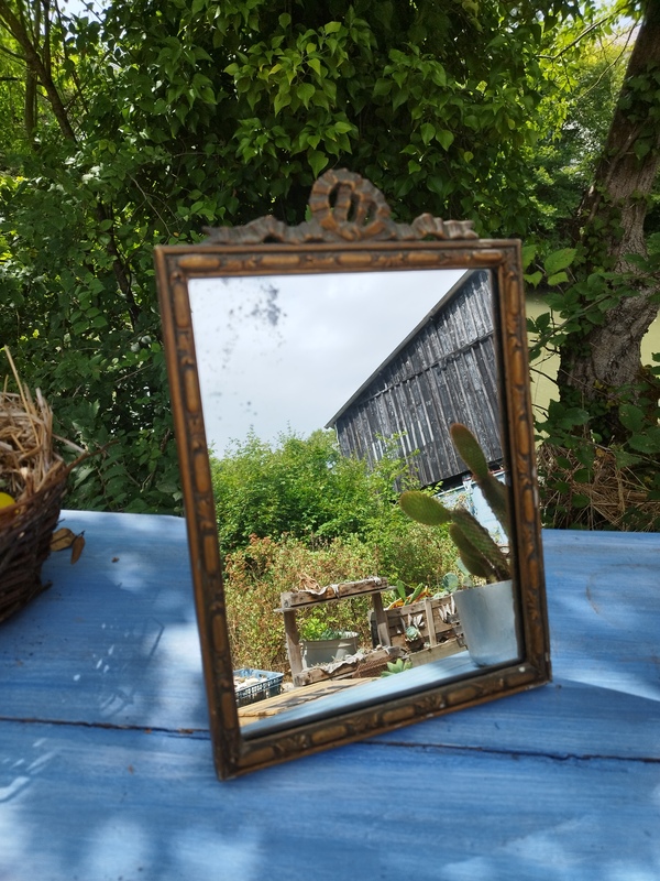 Petit miroir coiffeuse 1900