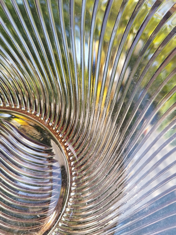 Plat verre fumé 70's 