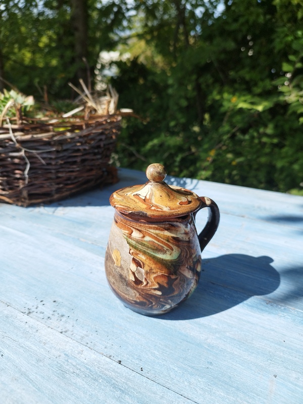 Pot à lait en terre cuite à glaçure