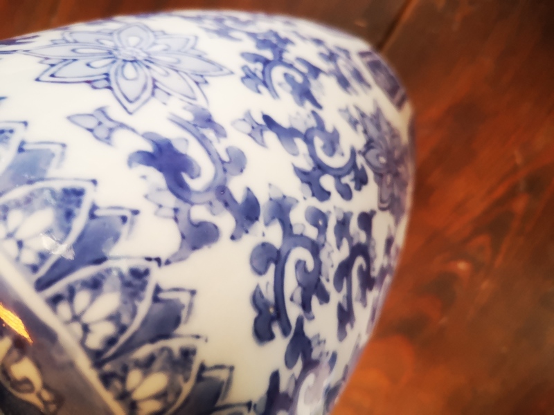 Pot à pharmacie apothicaire bleu 