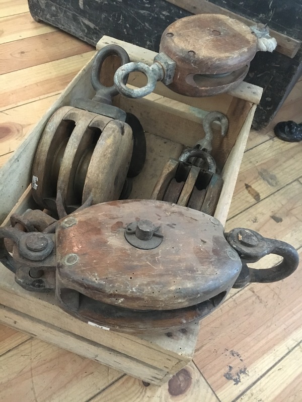 Poulies de voiliers bois ancien 