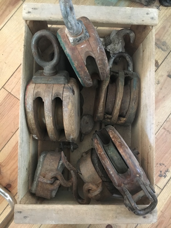 Poulies de voiliers bois ancien 