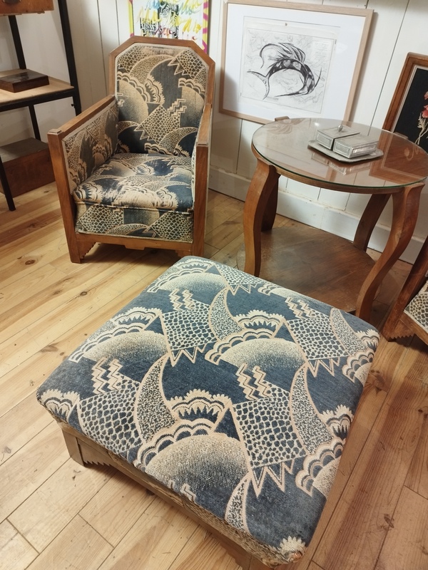 Salon art déco fauteuils et table 