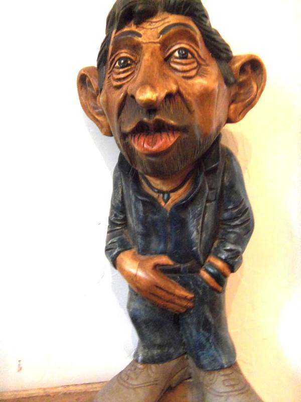 Sculpture en bois Serge Gainsbourg