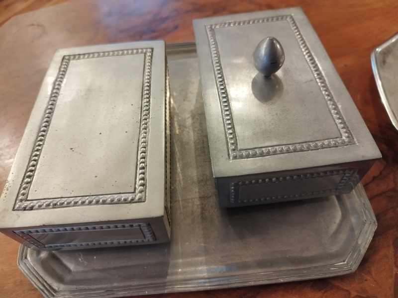 Service à tabac en étain 1920 