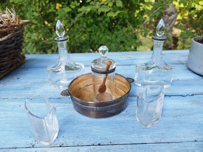 Serviteur huilier vinaigrier art déco