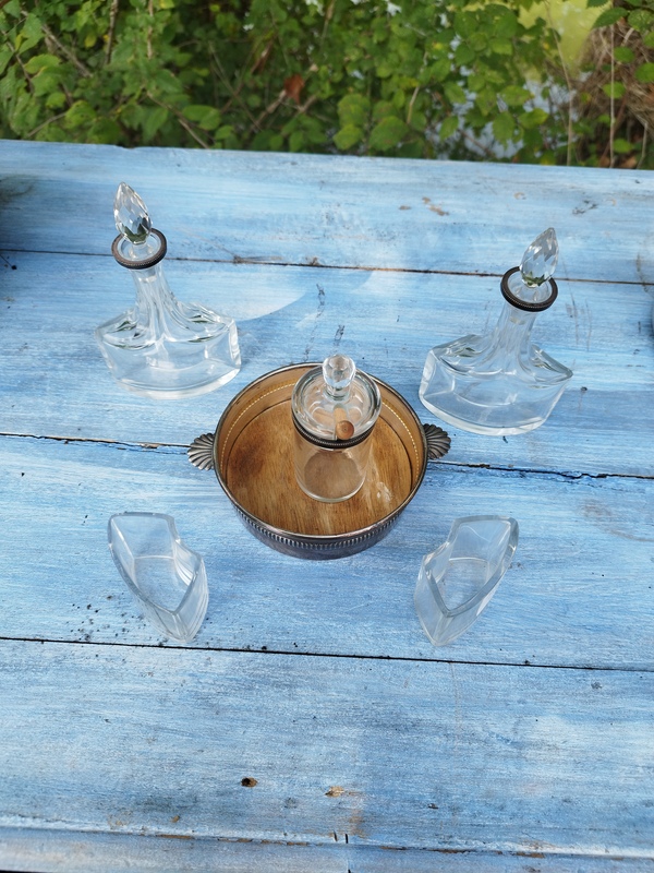 Serviteur huilier vinaigrier art déco