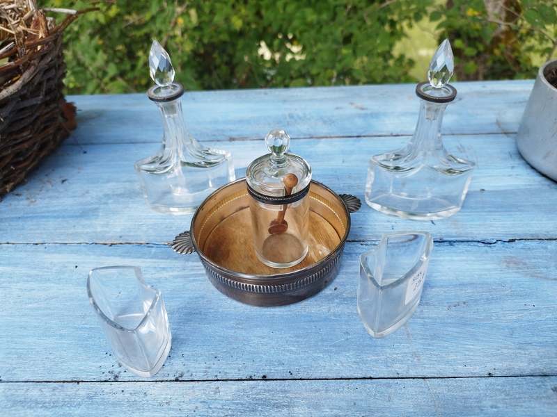 Serviteur huilier vinaigrier art déco