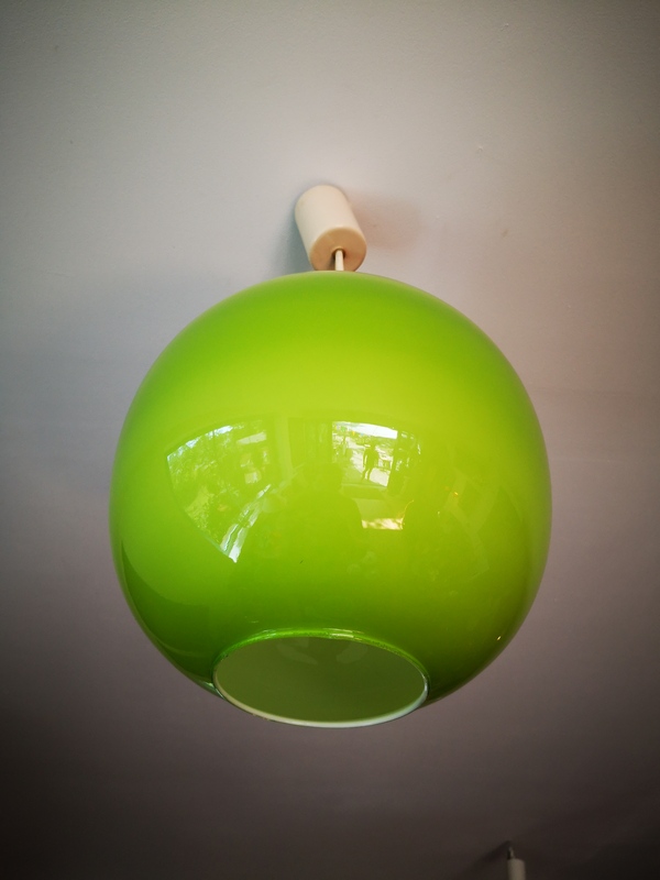 Suspension vintage en verre