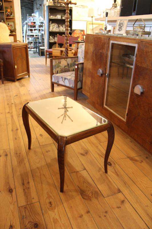 Table basse art déco miroir