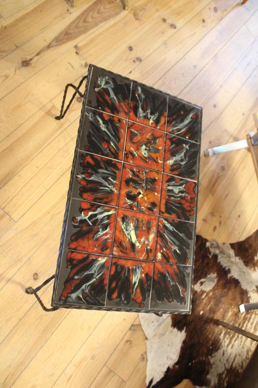 Table basse céramique années 60 