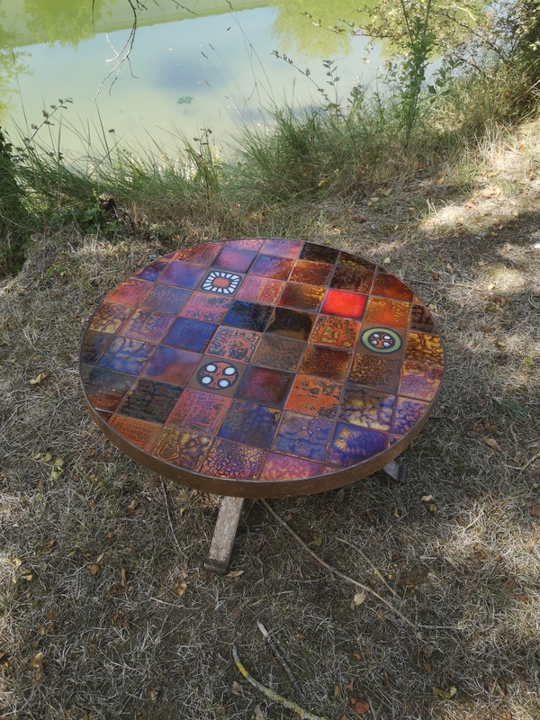 Table basse la roue Vallauris 