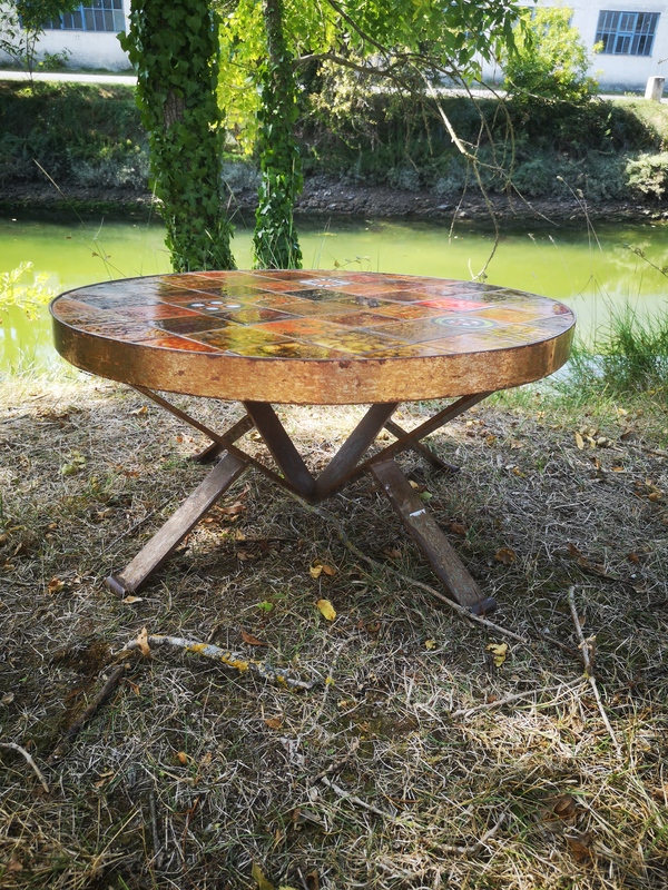 Table basse la roue Vallauris 