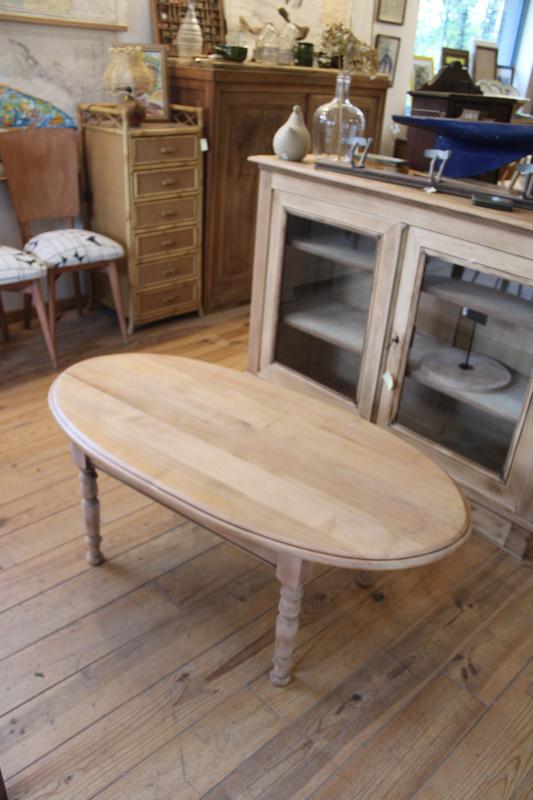 Table basse ovale 