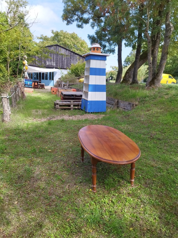 Table basse ovale 