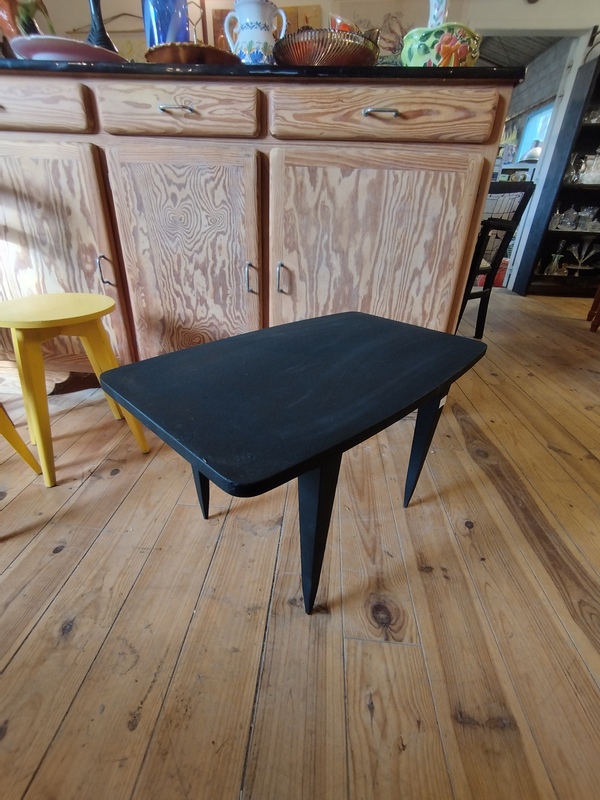 Table basse pieds compas 70s