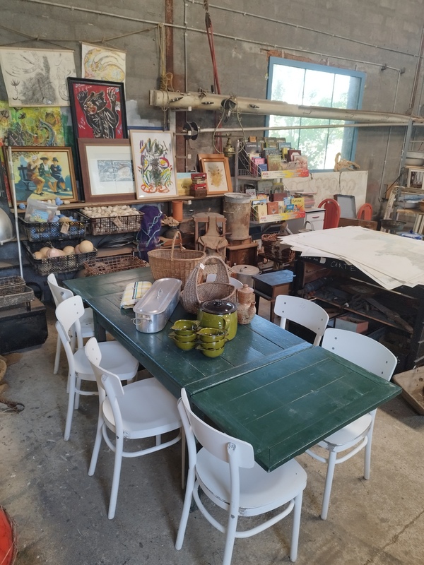 Table de ferme verte