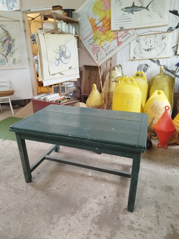 Table de ferme verte