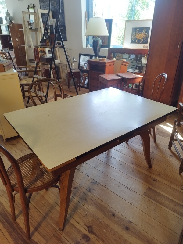 Table vintage années 60 artisanat français