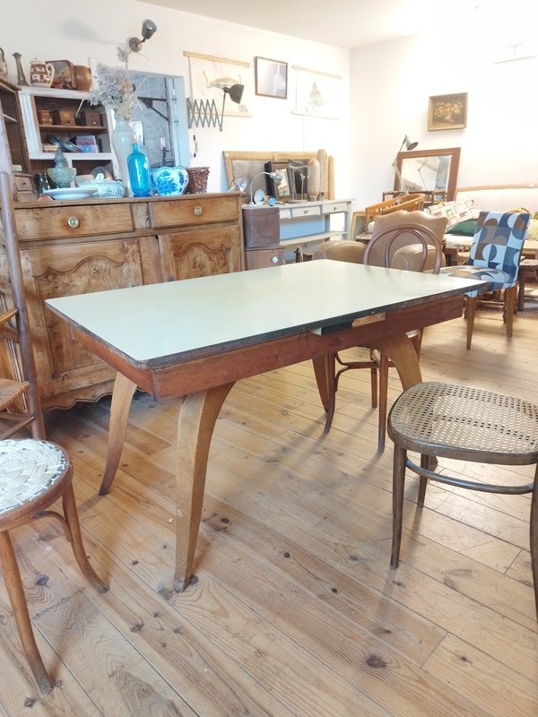 Table vintage années 60 artisanat français