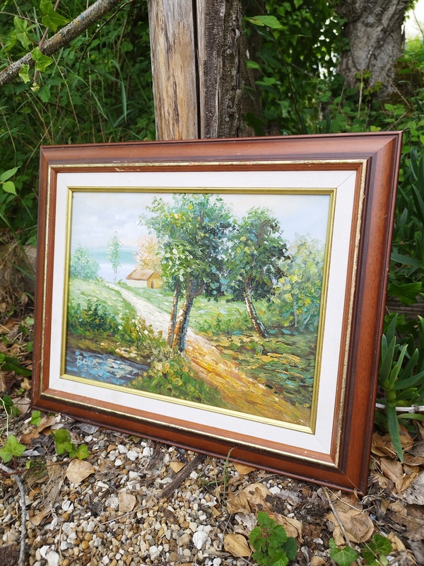 Tableau ancien peinture huile