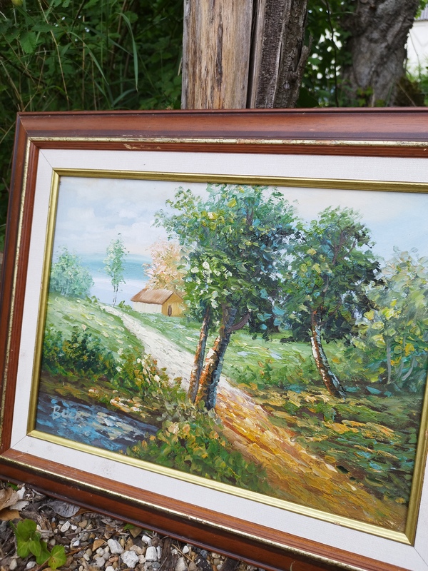 Tableau ancien peinture huile