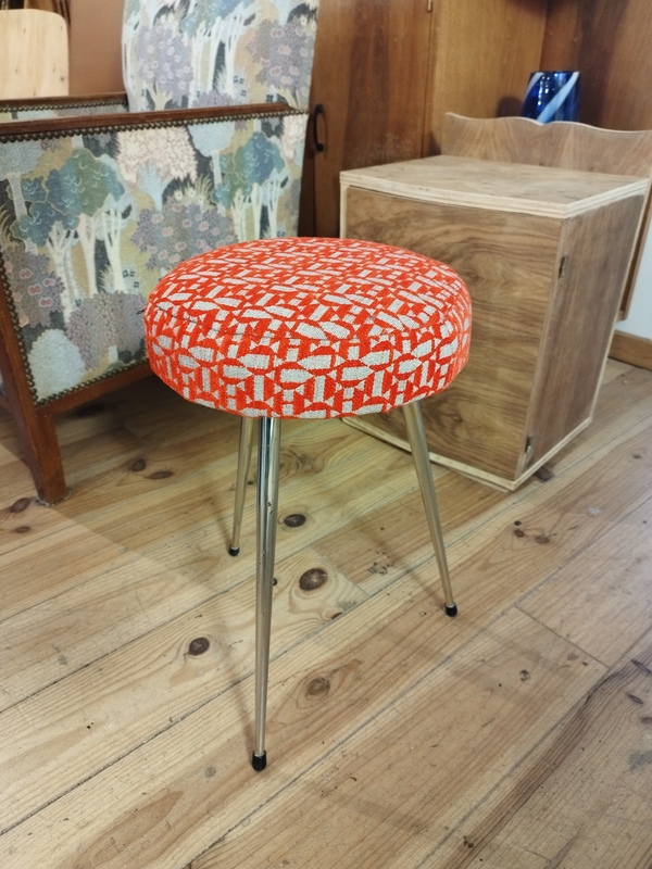 Tabouret 60s 70s relooké