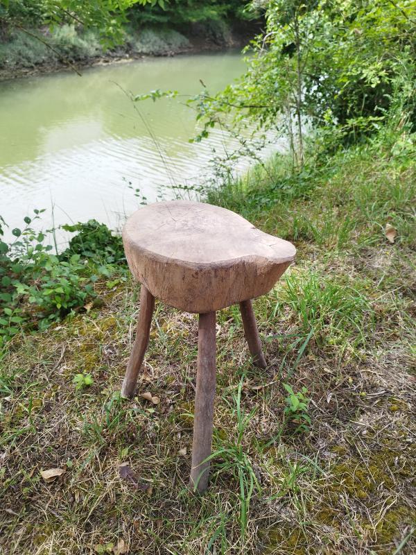 Tabouret vacher ancien 50's