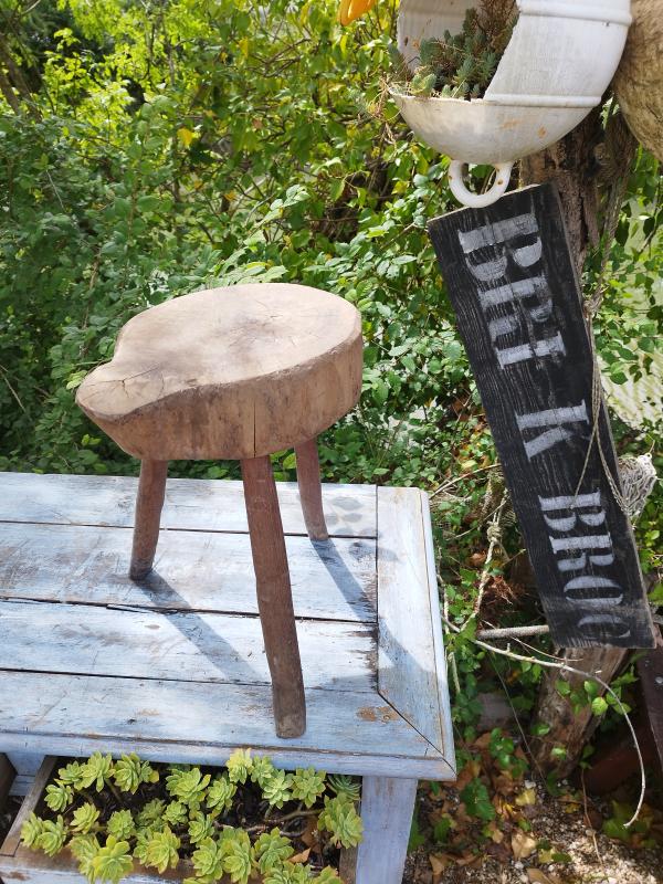 Tabouret vacher ancien 50's