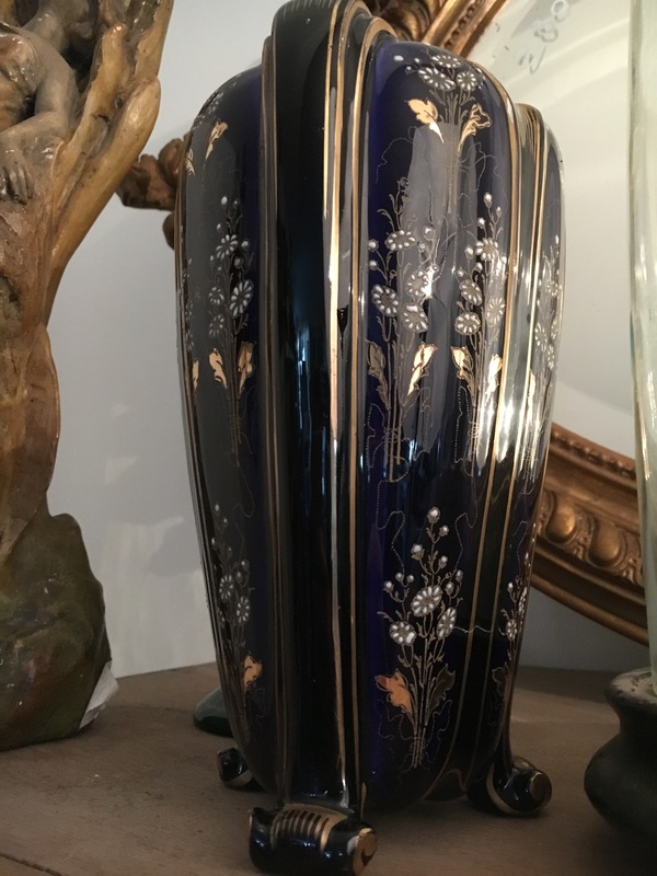 Vase en émaux Luneville 