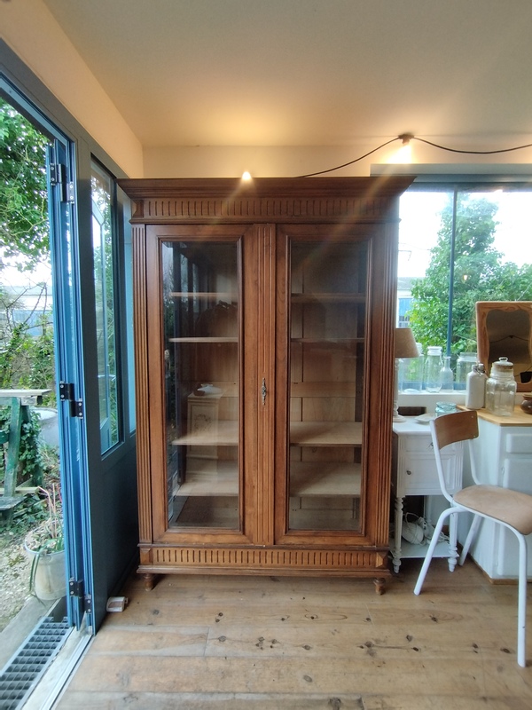 Vitrine verre biseauté XXe 